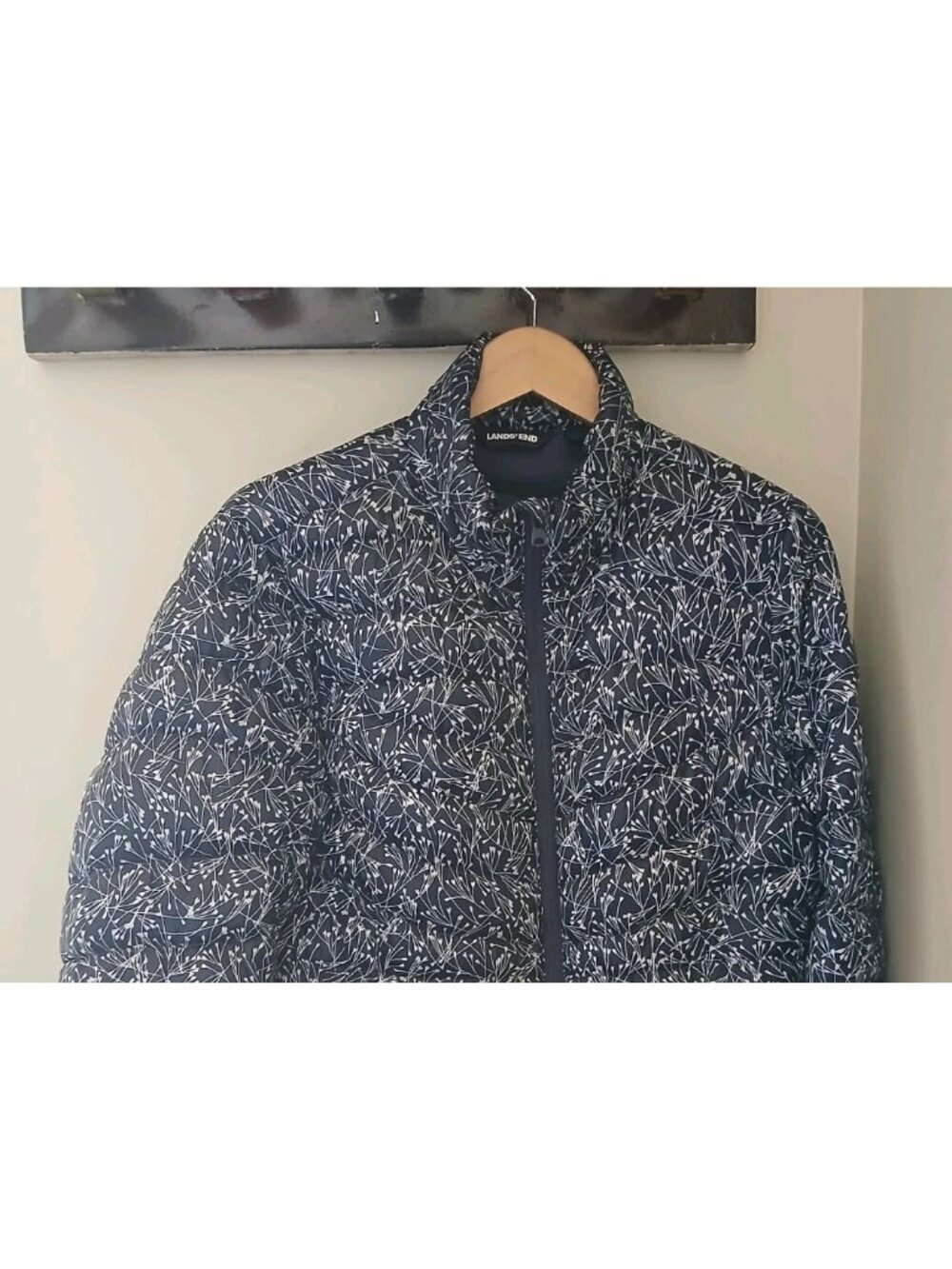 Lands'‎ End Down Fill Full Zip Quilted Coat Jacket
